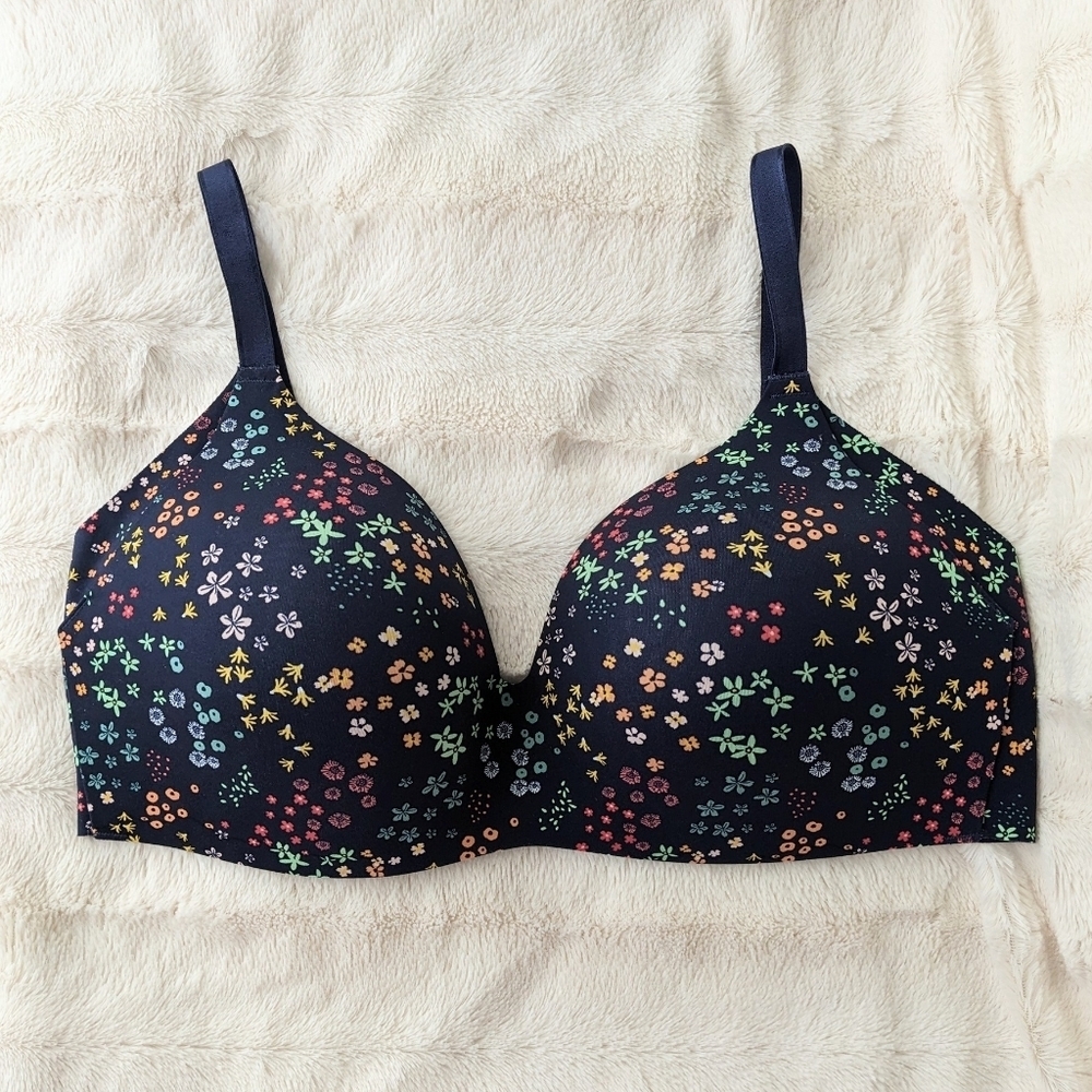Knix WingWoman Contour floral daisy navy blue size 5
